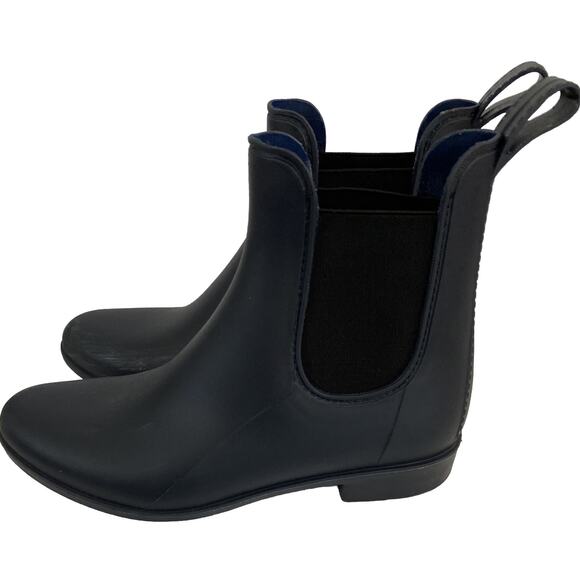 J Crew Chelsea Rain Boots Navy Size 6 Flaw - Picture 6 of 8